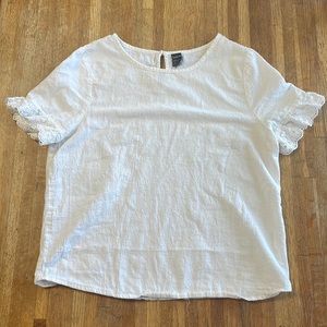 Shein White Cotton Blouse